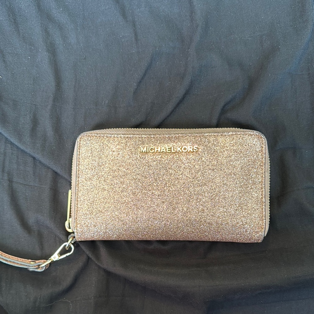 Michael Kors Glitter Wristlet Wallet